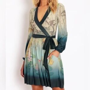 BlackMilk Clothing Koi Floral Wrap Dress